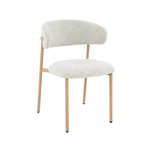 LABEL51 Eetkamerstoelen Kaito - Naturel - Geweven - Naturel Houten Frame