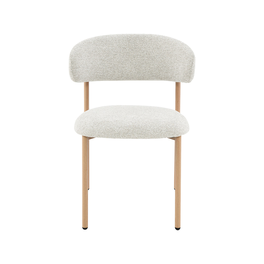 LABEL51 Eetkamerstoelen Kaito - Naturel - Geweven - Naturel Houten Frame