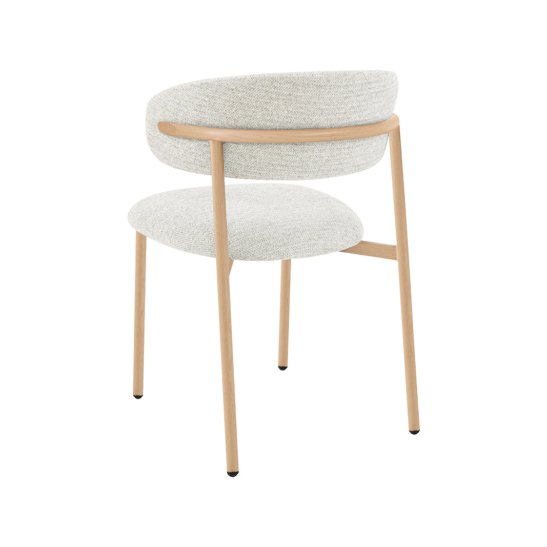 LABEL51 Eetkamerstoelen Kaito - Naturel - Geweven - Naturel Houten Frame