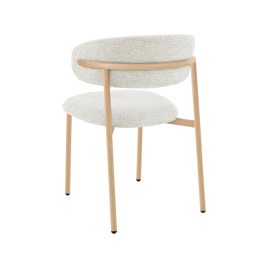 LABEL51 Eetkamerstoelen Kaito - Naturel - Geweven - Naturel Houten Frame