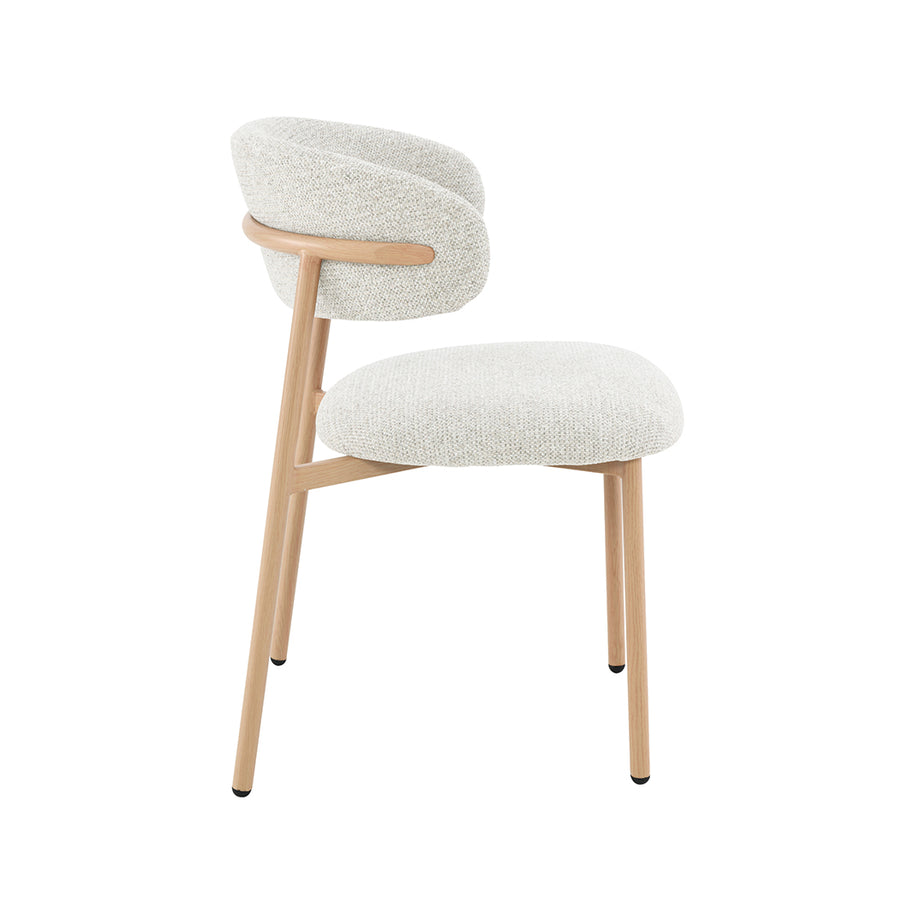 LABEL51 Eetkamerstoelen Kaito - Naturel - Geweven - Naturel Houten Frame
