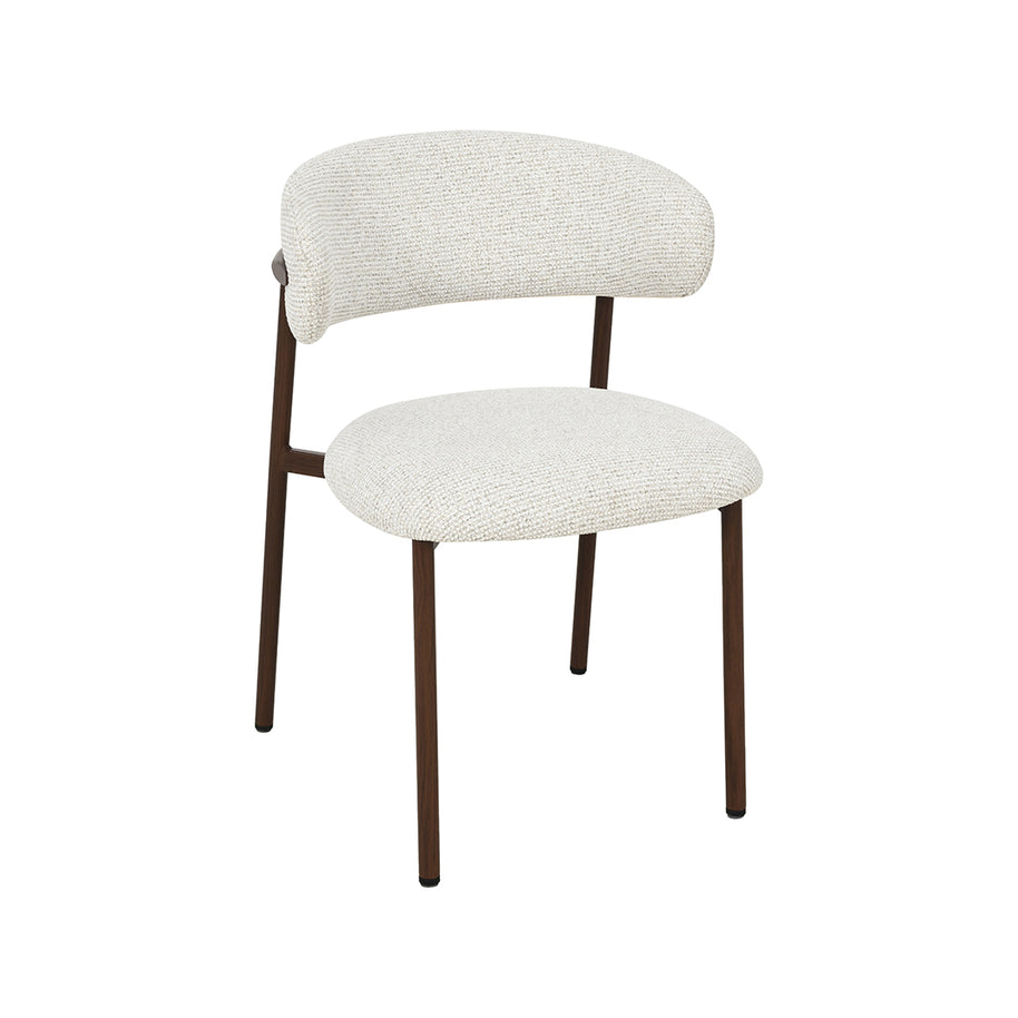 LABEL51 Eetkamerstoelen Kaito - Naturel - Geweven - Walnoot Houten Frame