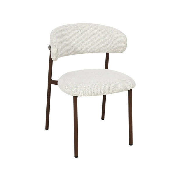LABEL51 Eetkamerstoelen Kaito - Naturel - Geweven - Walnoot Houten Frame