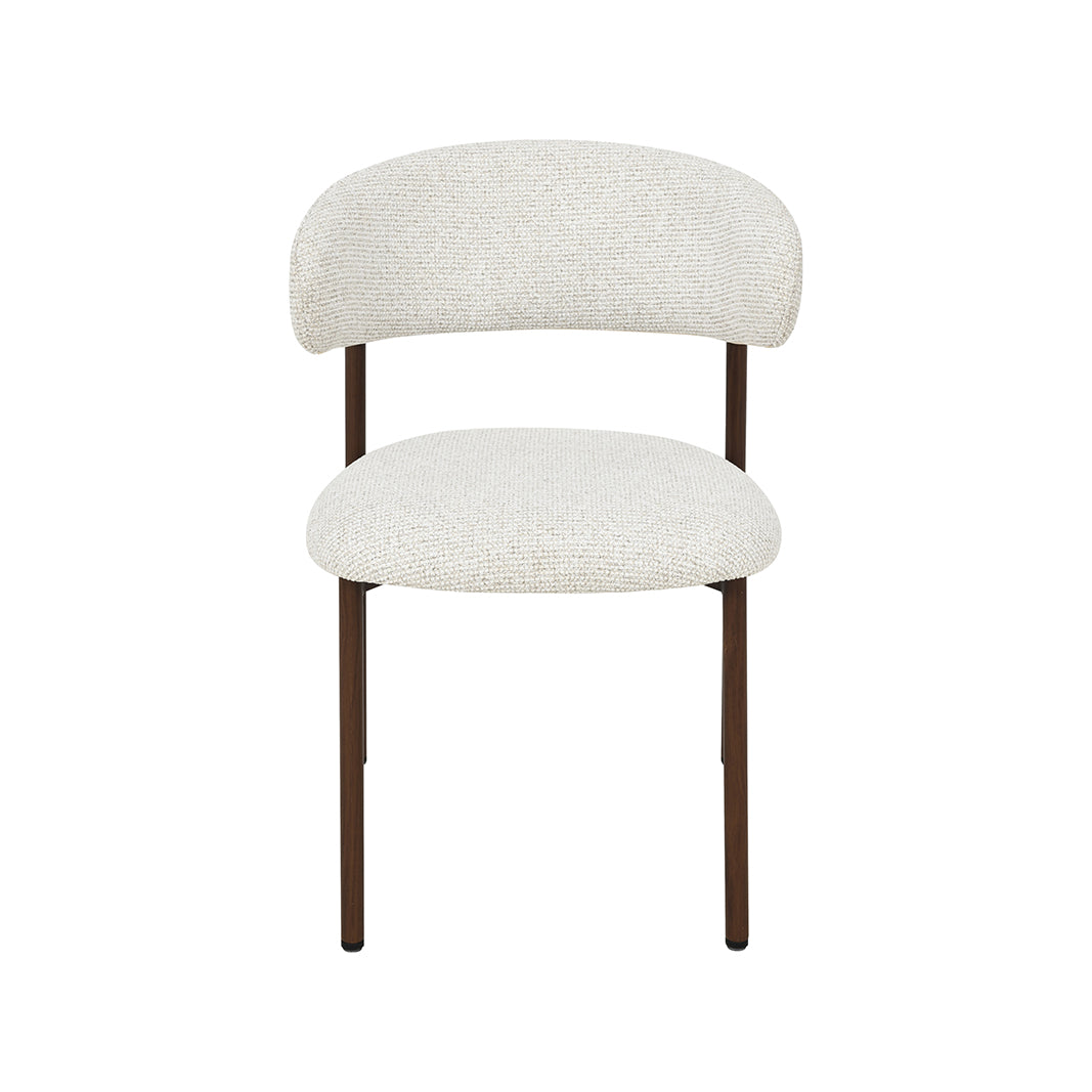 LABEL51 Eetkamerstoelen Kaito - Naturel - Geweven - Walnoot Houten Frame