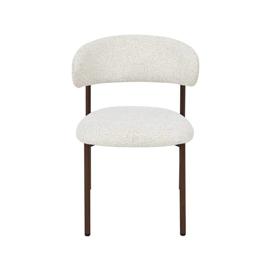 LABEL51 Eetkamerstoelen Kaito - Naturel - Geweven - Walnoot Houten Frame
