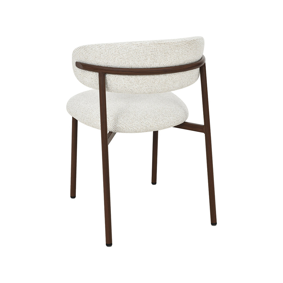 LABEL51 Eetkamerstoelen Kaito - Naturel - Geweven - Walnoot Houten Frame
