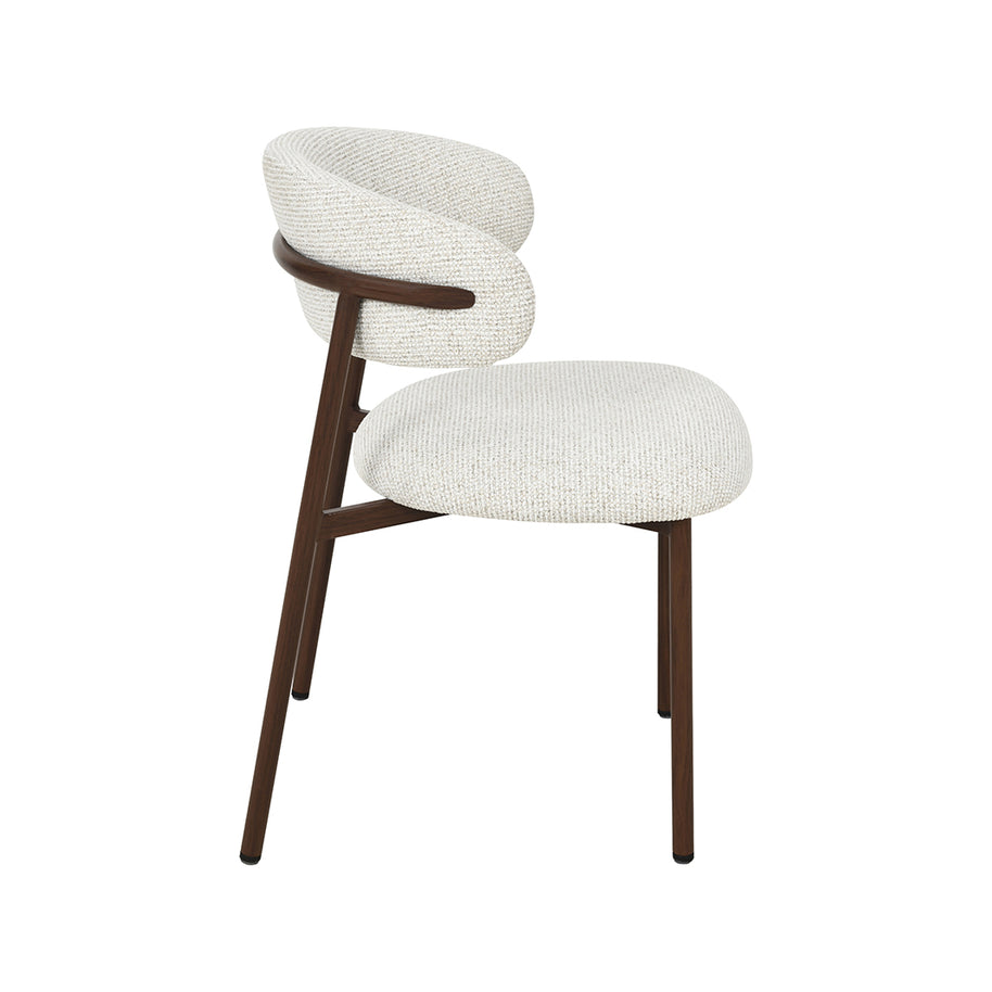 LABEL51 Eetkamerstoelen Kaito - Naturel - Geweven - Walnoot Houten Frame