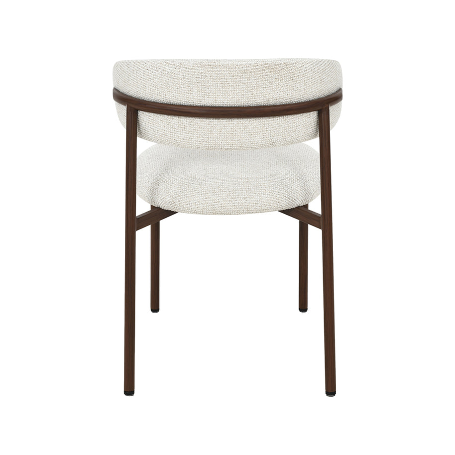 LABEL51 Eetkamerstoelen Kaito - Naturel - Geweven - Walnoot Houten Frame