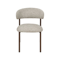 LABEL51 Eetkamerstoelen Kaito - Beige - Geweven - Walnoot Houten Frame