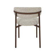 LABEL51 Eetkamerstoelen Kaito - Beige - Geweven - Walnoot Houten Frame