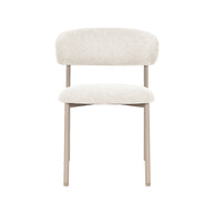 LABEL51 Eetkamerstoelen Kaito - Naturel - Geweven - Beige Metalen Frame