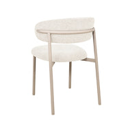 LABEL51 Eetkamerstoelen Kaito - Naturel - Geweven - Beige Metalen Frame