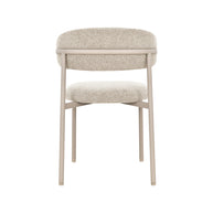 LABEL51 Eetkamerstoelen Kaito - Beige - Geweven - Beige Metalen Frame