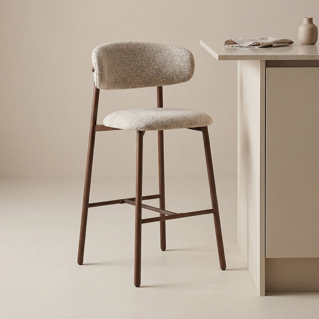 LABEL51 Barkrukken Kaito - Beige - Geweven - Laag