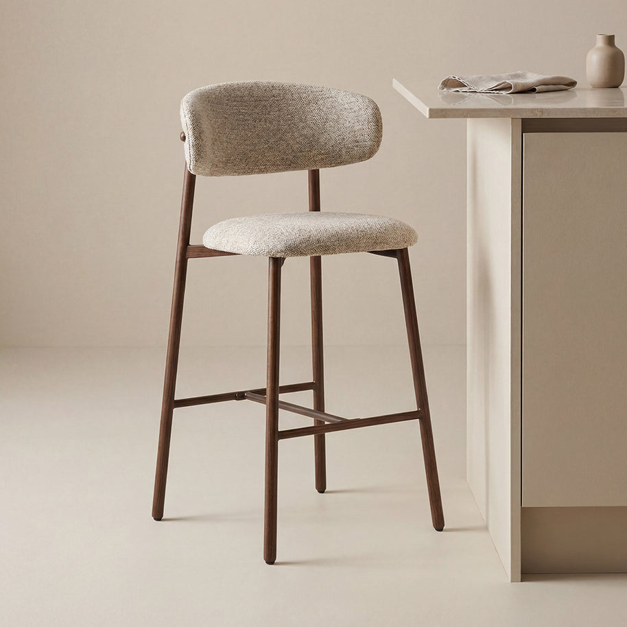 LABEL51 Barkrukken Kaito - Beige - Geweven - Laag