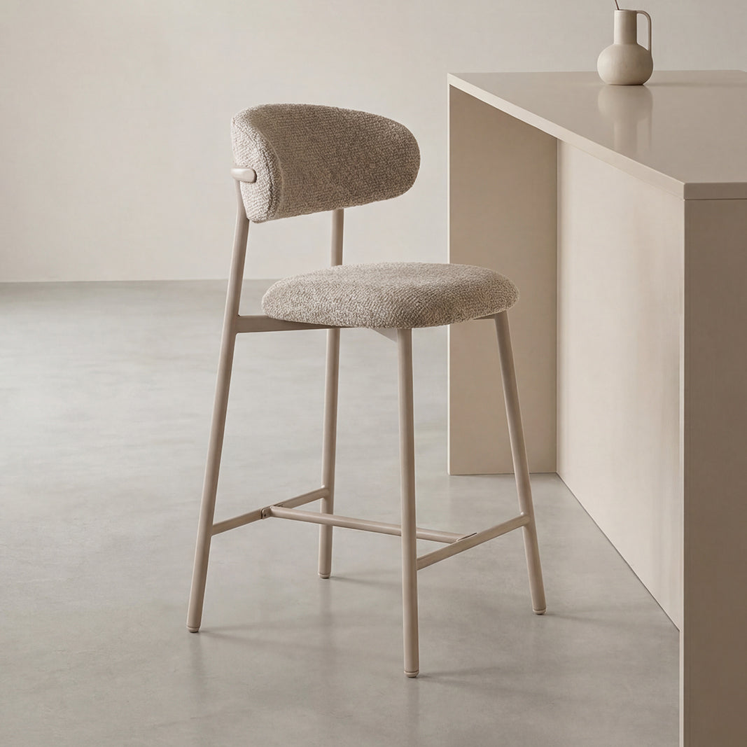 LABEL51 Barkrukken Kaito - Beige - Geweven - Laag