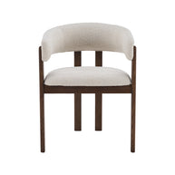 LABEL51 Eetkamerstoelen Osaka - Naturel - Geweven - Walnoot Houten Frame