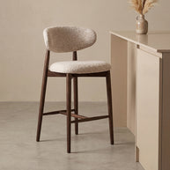 LABEL51 Barkrukken Kyoto - Beige - Geweven - Laag