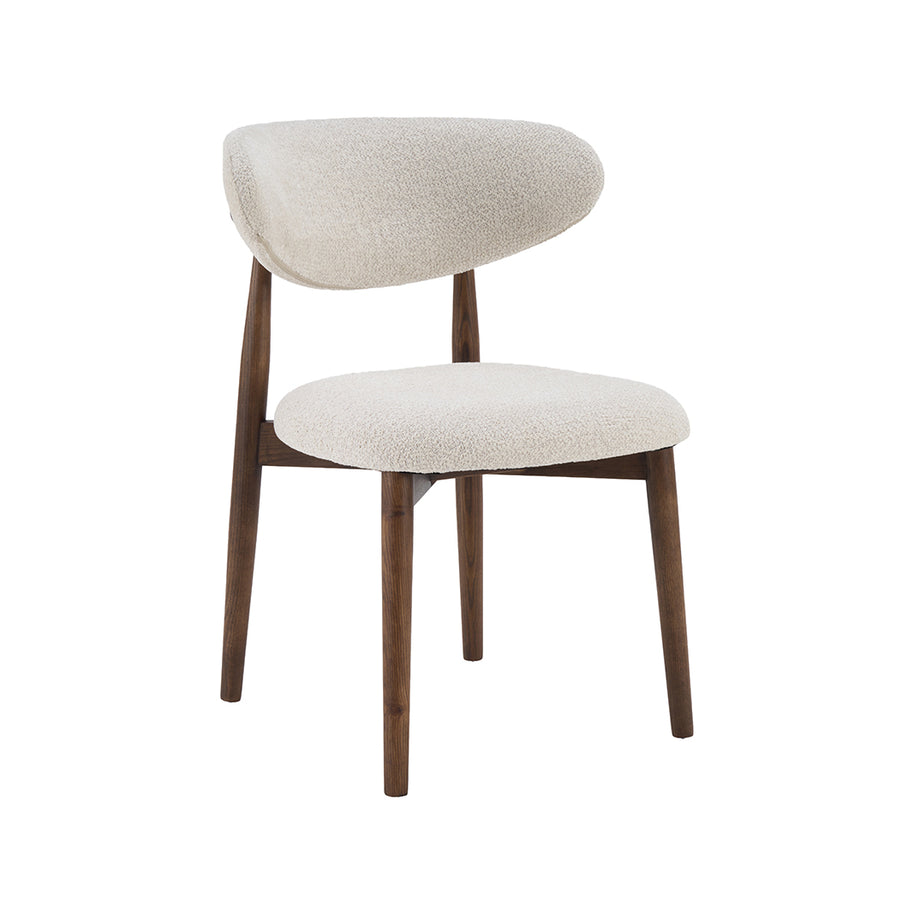 LABEL51 Eetkamerstoelen Kyoto - Naturel - Geweven - Walnoot Houten Frame