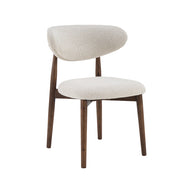 LABEL51 Eetkamerstoelen Kyoto - Naturel - Geweven - Walnoot Houten Frame