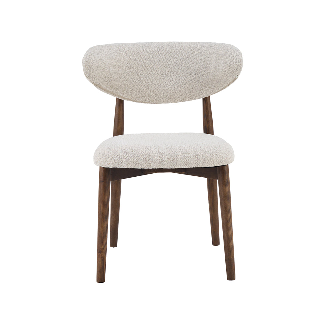 LABEL51 Eetkamerstoelen Kyoto - Naturel - Geweven - Walnoot Houten Frame