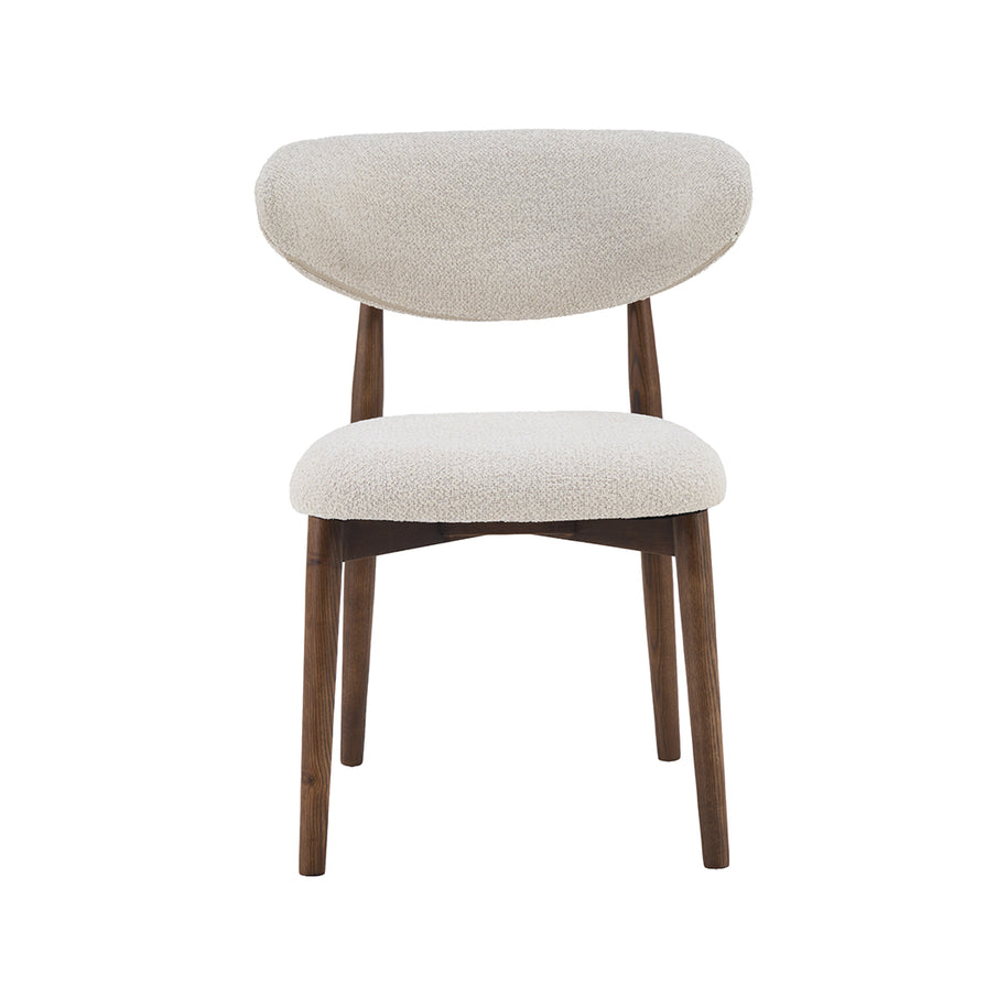 LABEL51 Eetkamerstoelen Kyoto - Naturel - Geweven - Walnoot Houten Frame