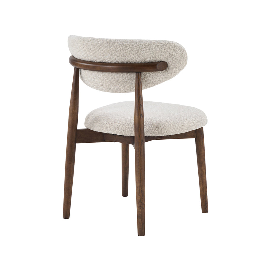 LABEL51 Eetkamerstoelen Kyoto - Naturel - Geweven - Walnoot Houten Frame