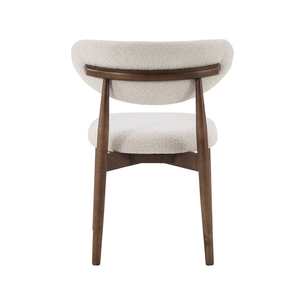 LABEL51 Eetkamerstoelen Kyoto - Naturel - Geweven - Walnoot Houten Frame