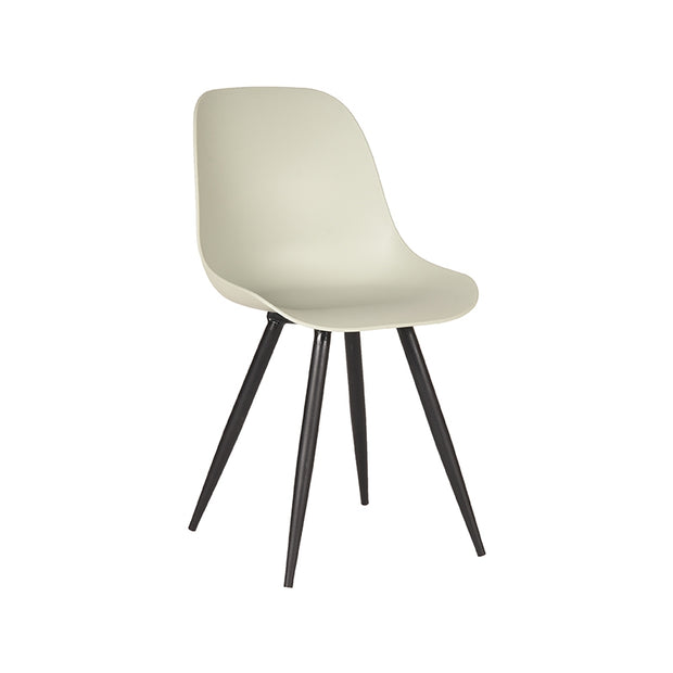 LABEL51 Eetkamerstoelen Monza - Breeze - PP - Zwart Metalen Frame