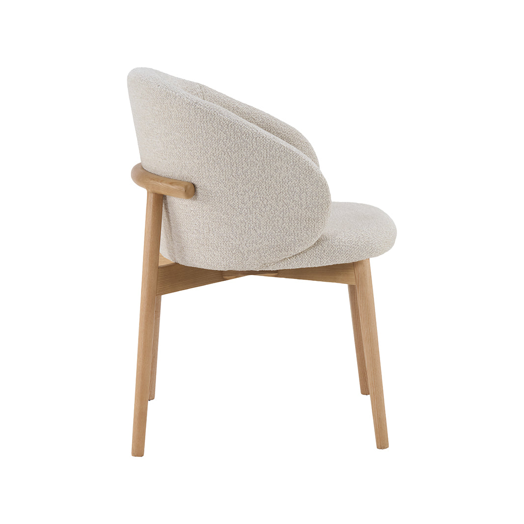 LABEL51 Eetkamerstoelen Nagano - Naturel - Geweven - Naturel Houten Frame
