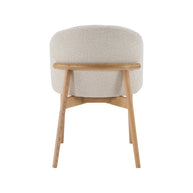 LABEL51 Eetkamerstoelen Nagano - Naturel - Geweven - Naturel Houten Frame