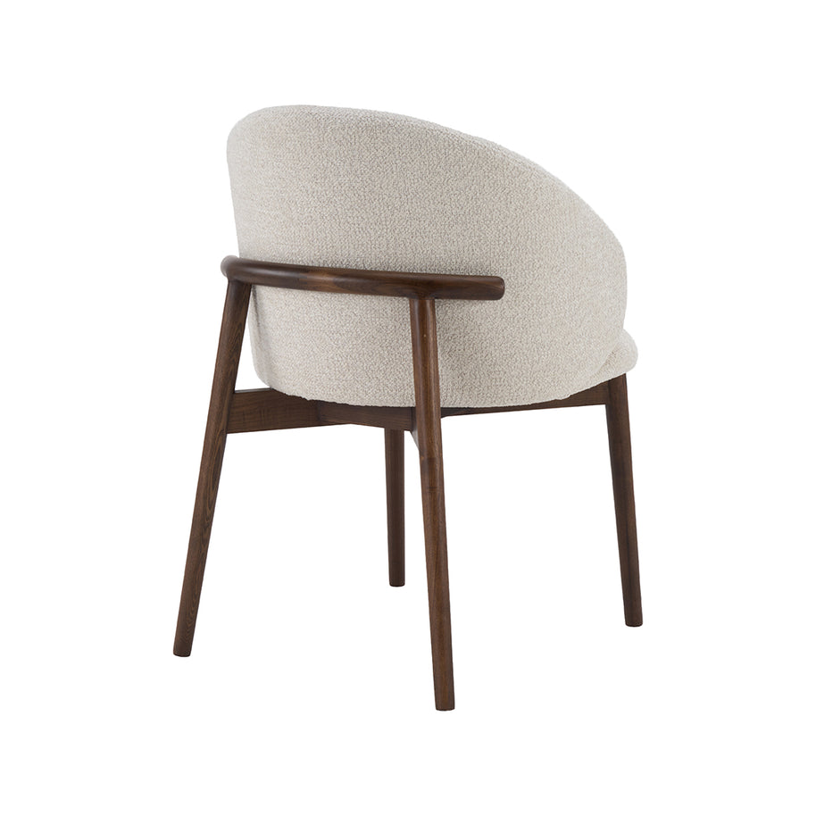 LABEL51 Eetkamerstoelen Nagano - Naturel - Geweven - Walnoot Houten Frame