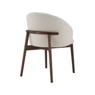LABEL51 Eetkamerstoelen Nagano - Naturel - Geweven - Walnoot Houten Frame