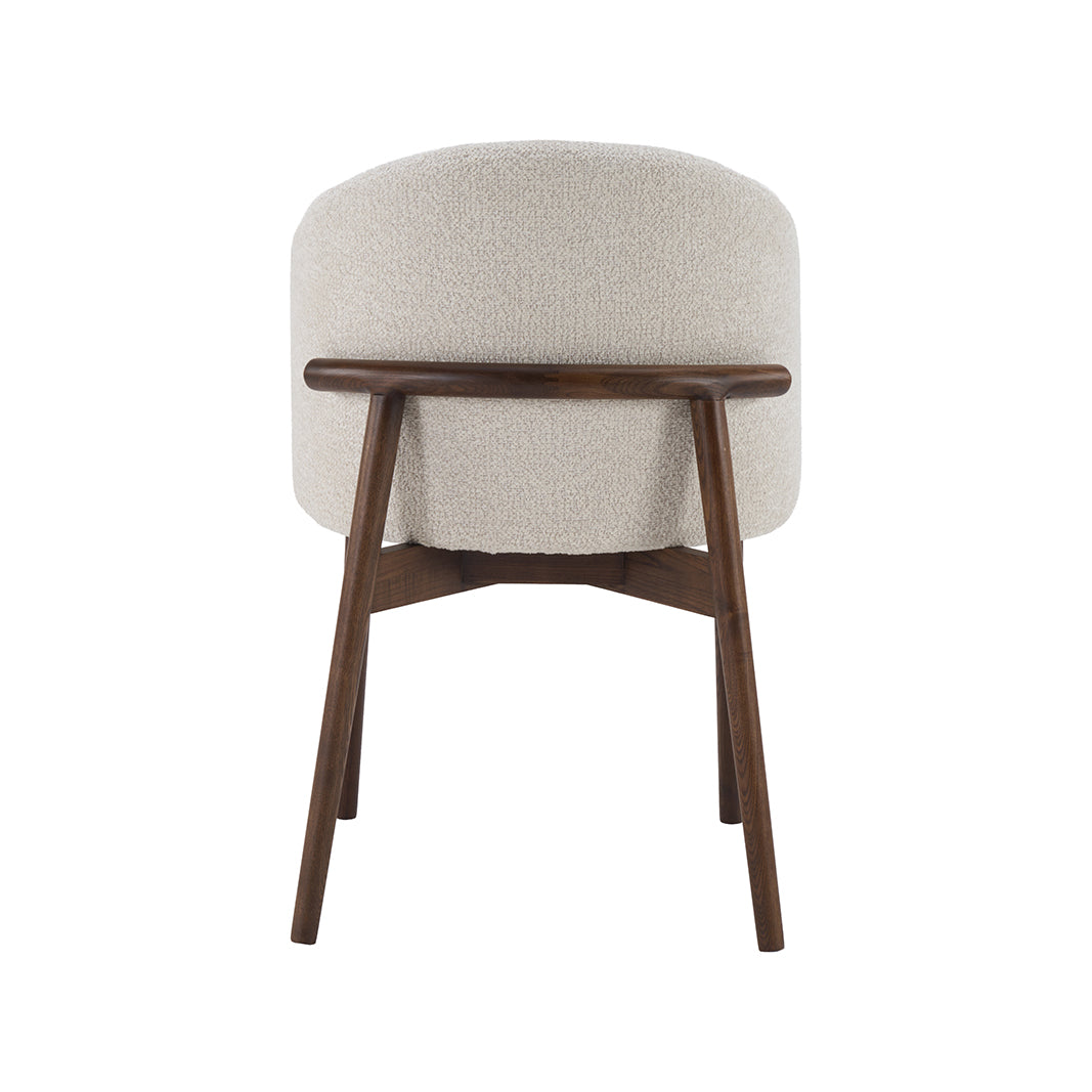 LABEL51 Eetkamerstoelen Nagano - Naturel - Geweven - Walnoot Houten Frame