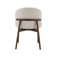 LABEL51 Eetkamerstoelen Nagano - Naturel - Geweven - Walnoot Houten Frame