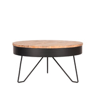LABEL51 Salontafels Saran - Zwart - Metaal - 80 cm - Rond