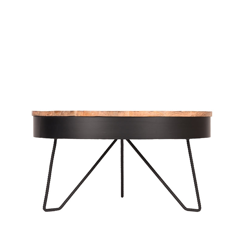LABEL51 Salontafels Saran - Zwart - Metaal - 80 cm - Rond