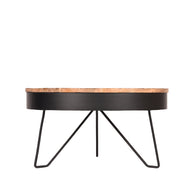 LABEL51 Salontafels Saran - Zwart - Metaal - 80 cm - Rond