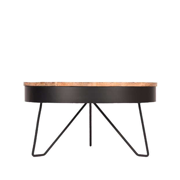 LABEL51 Salontafels Saran - Zwart - Metaal - 80 cm - Rond