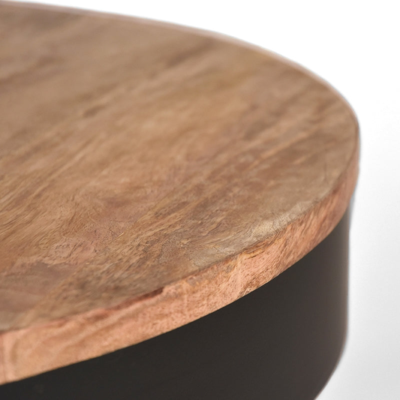LABEL51 Salontafels Saran - Zwart - Metaal - 80 cm - Rond