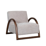 LABEL51 Fauteuils Viggo - Beige - Geweven - Walnoot Houten Frame
