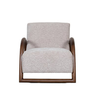 LABEL51 Fauteuils Viggo - Beige - Geweven - Walnoot Houten Frame