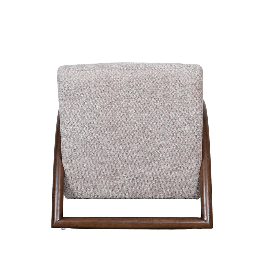 LABEL51 Fauteuils Viggo - Beige - Geweven - Walnoot Houten Frame