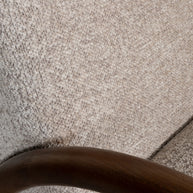 LABEL51 Fauteuils Viggo - Beige - Geweven - Walnoot Houten Frame