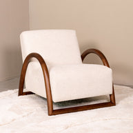 LABEL51 Fauteuils Viggo - Naturel - Geweven - Walnoot Houten Frame