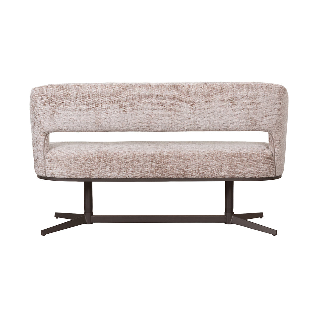 LABEL51 Eetkamerbanken Port Grimaud - Naturel - Chenille 150x61x88 cm