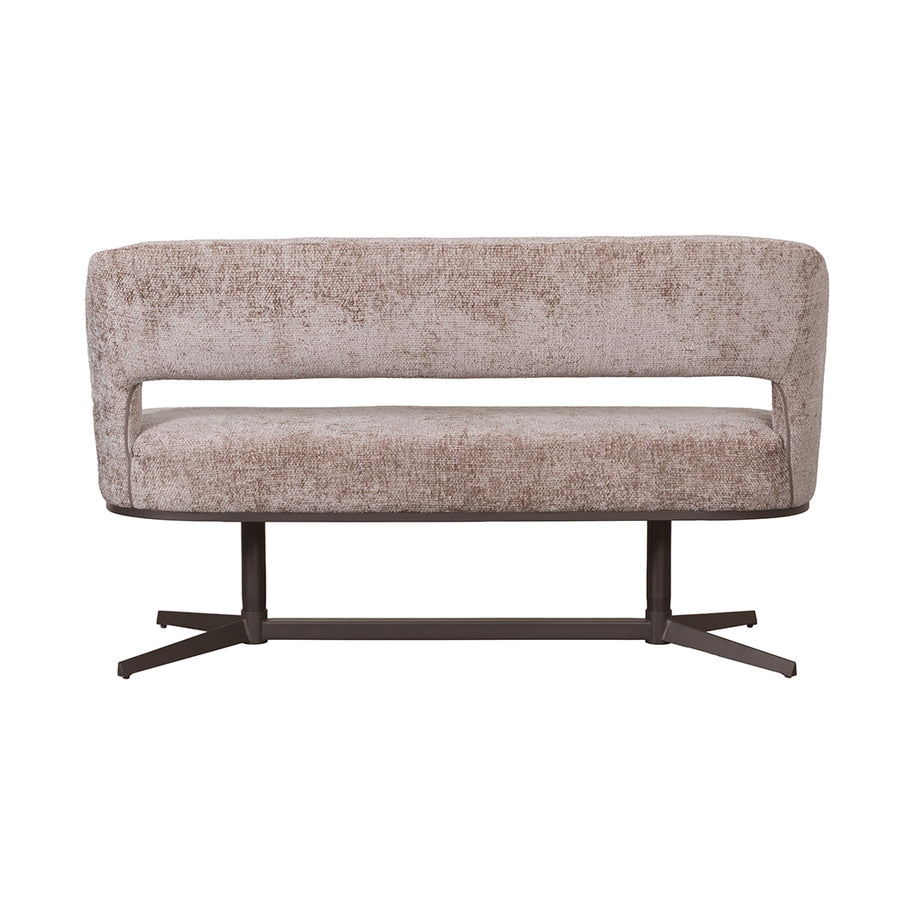 LABEL51 Eetkamerbanken Port Grimaud - Taupe - Chenille 190x61x88 cm
