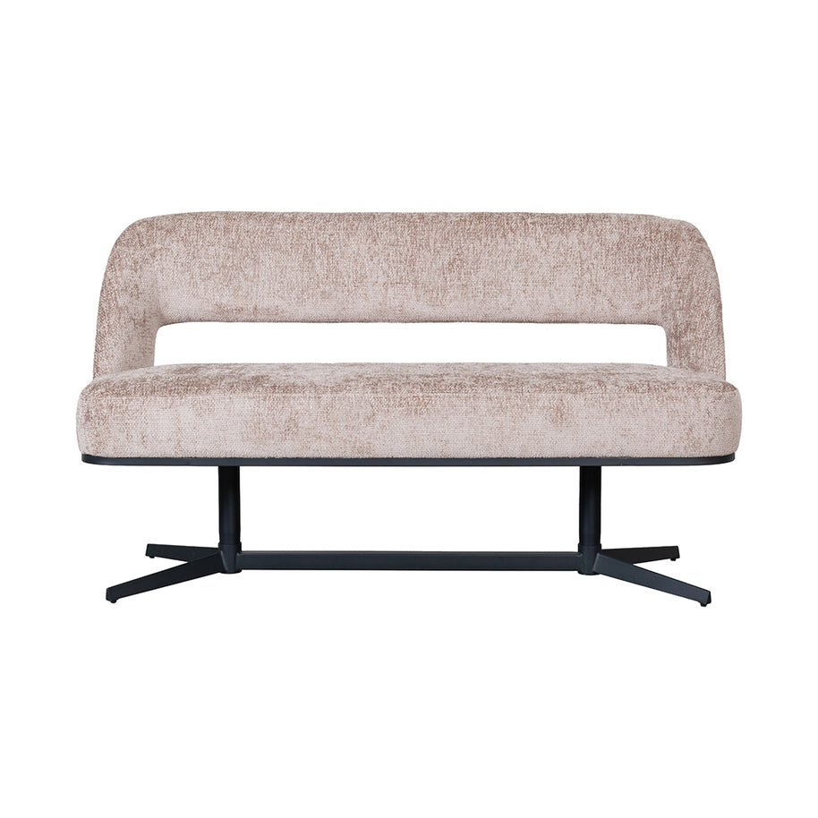 LABEL51 Eetkamerbanken Port Grimaud - Naturel - Chenille 150x61x88 cm