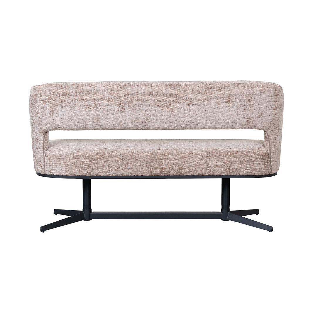 LABEL51 Eetkamerbanken Port Grimaud - Naturel - Chenille 150x61x88 cm