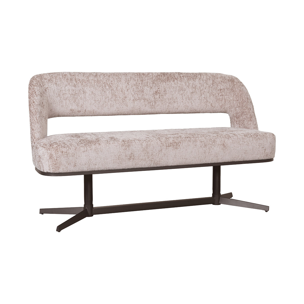 LABEL51 Eetkamerbanken Port Grimaud - Naturel - Chenille 190x61x88 cm